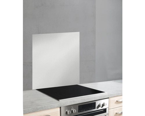 Wenko zilveren glazen achterwand 60 x 70 cm 53883100