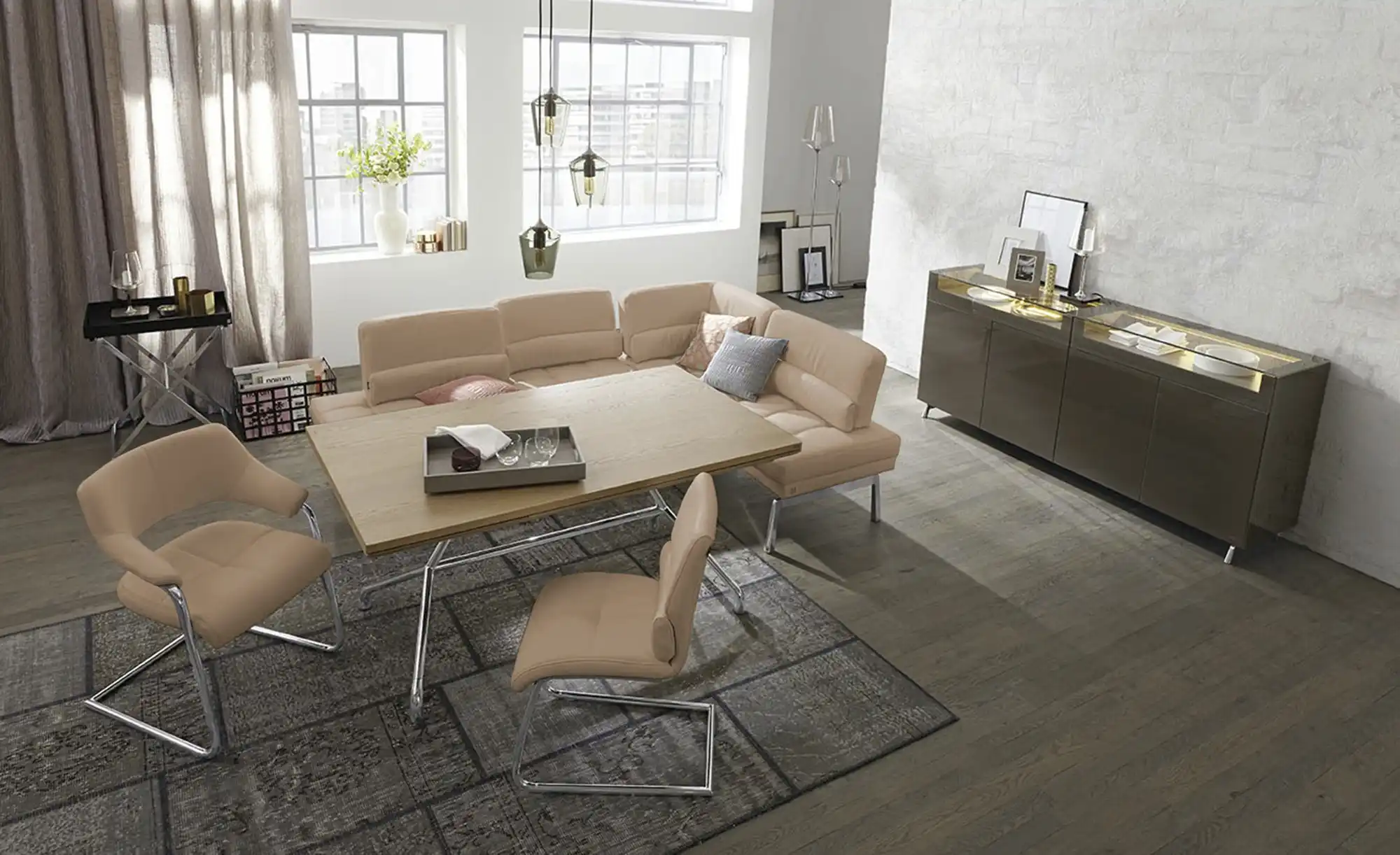 JOOP! Leder-Schwingstuhl Loft