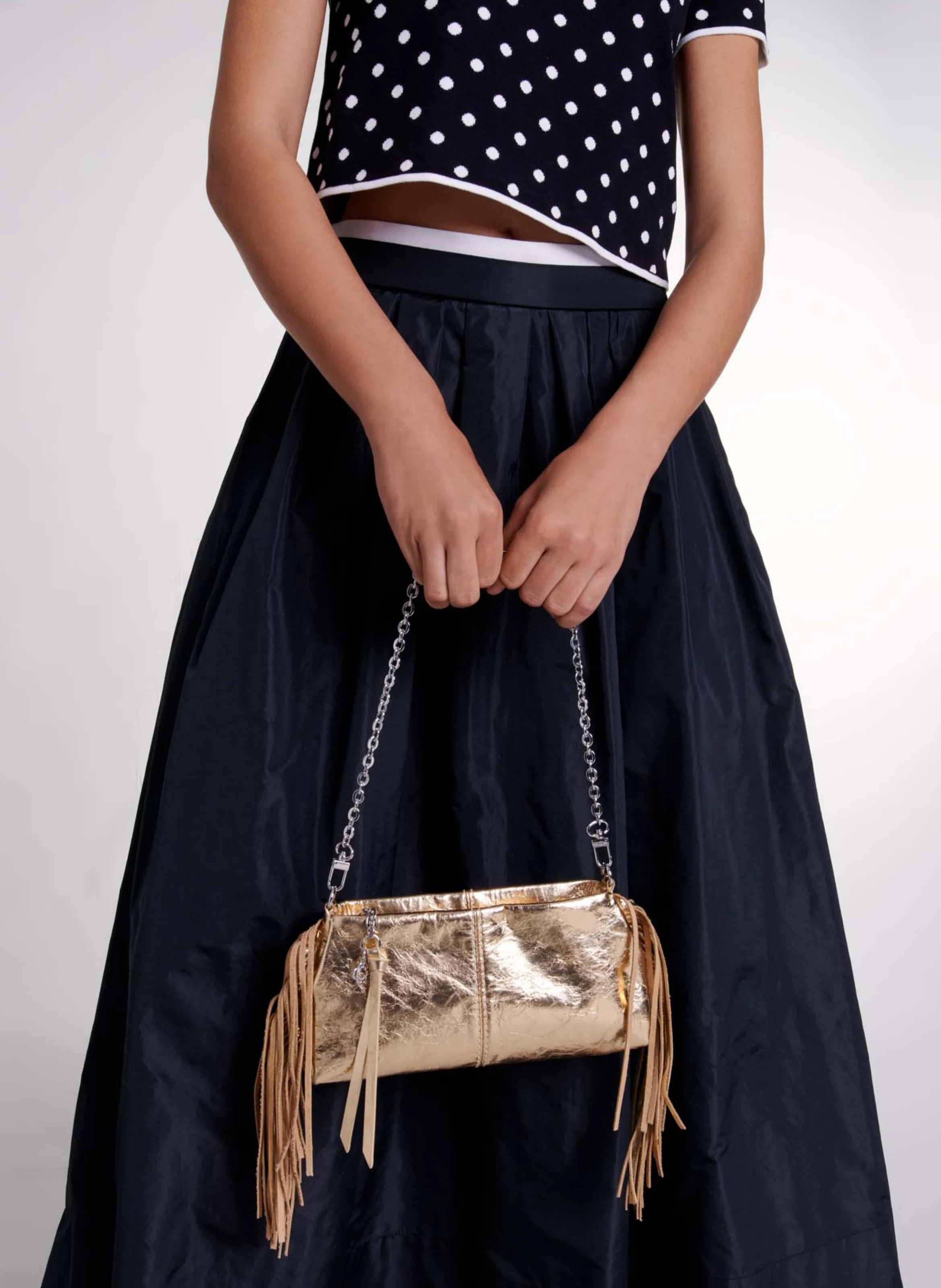 MISS M POUCH - Pochette en cuir métallique | Doré