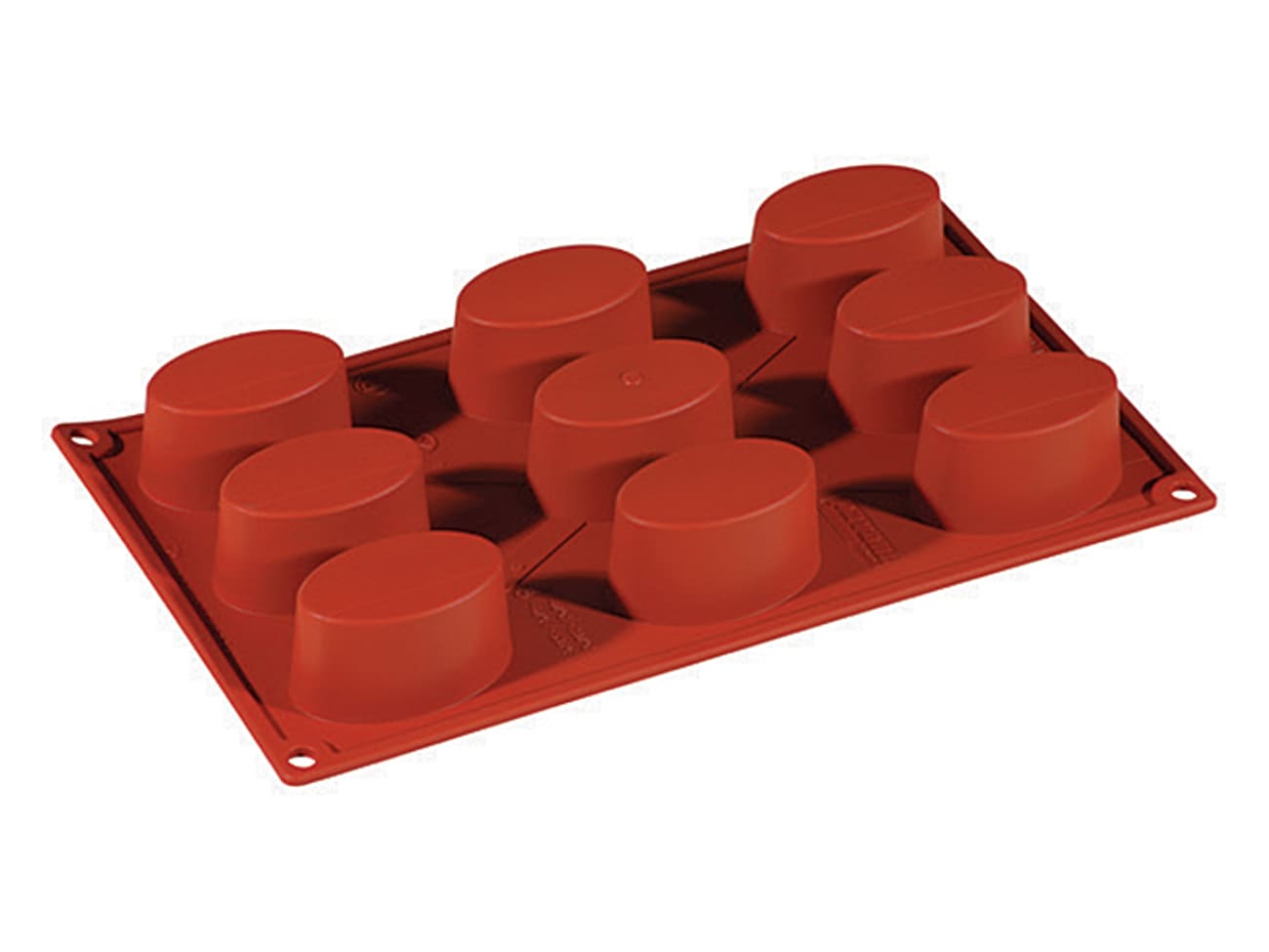 Moule silicone - 9 ovales - 30 x 17 cm - Pavoni