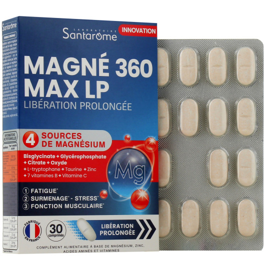 Santarome Magné 360 Max Libération Prolongée - Magnésium et vitamines