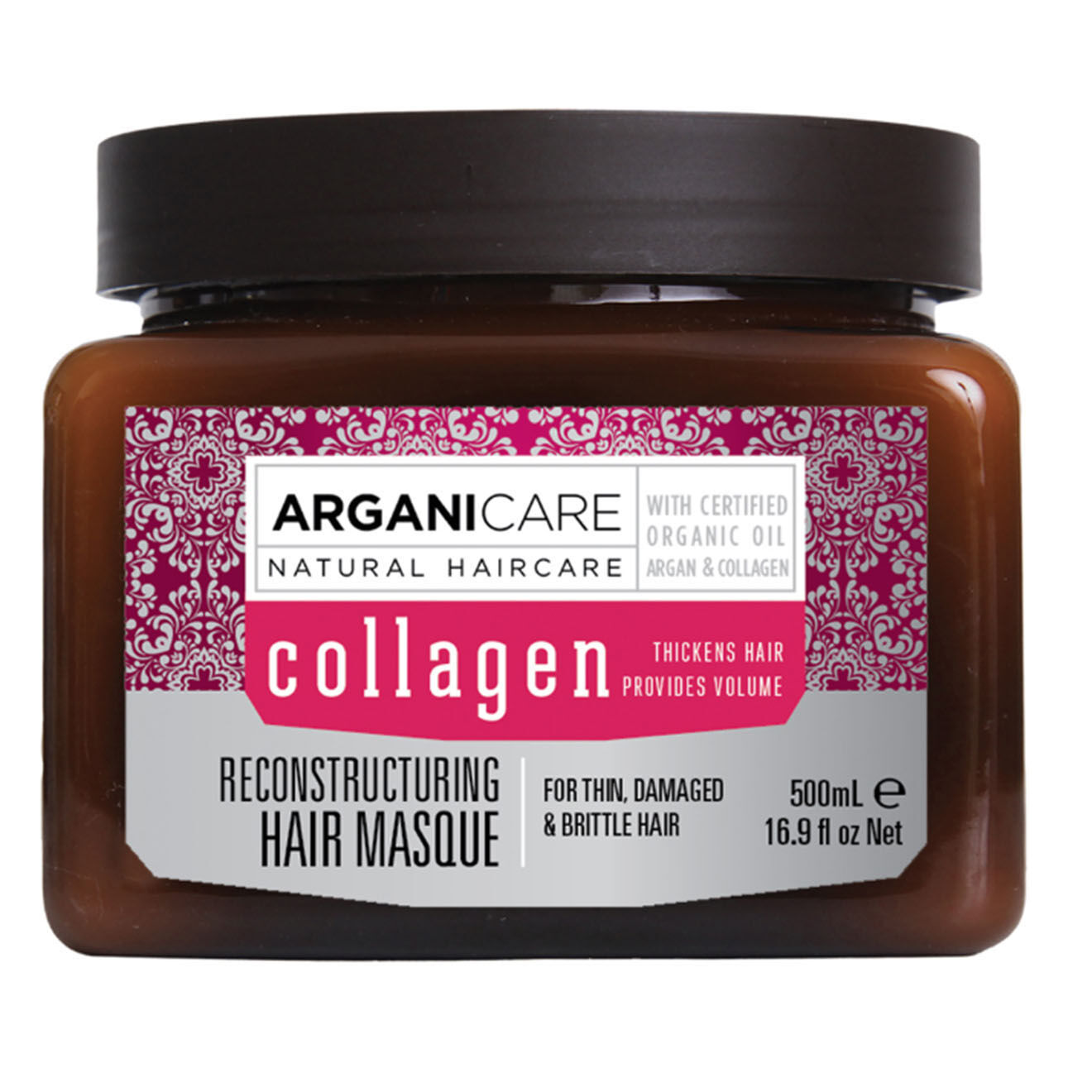 Arganicare Masque réparateur Argan et Collagène cheveux fins et dévitalisés -  500 ml