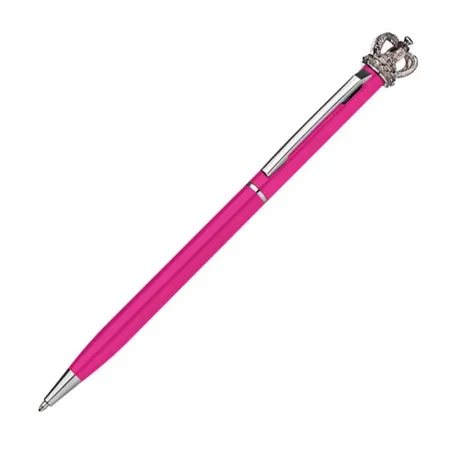 Macma Drehkugelschreiber aus Metall mit Krone, pink