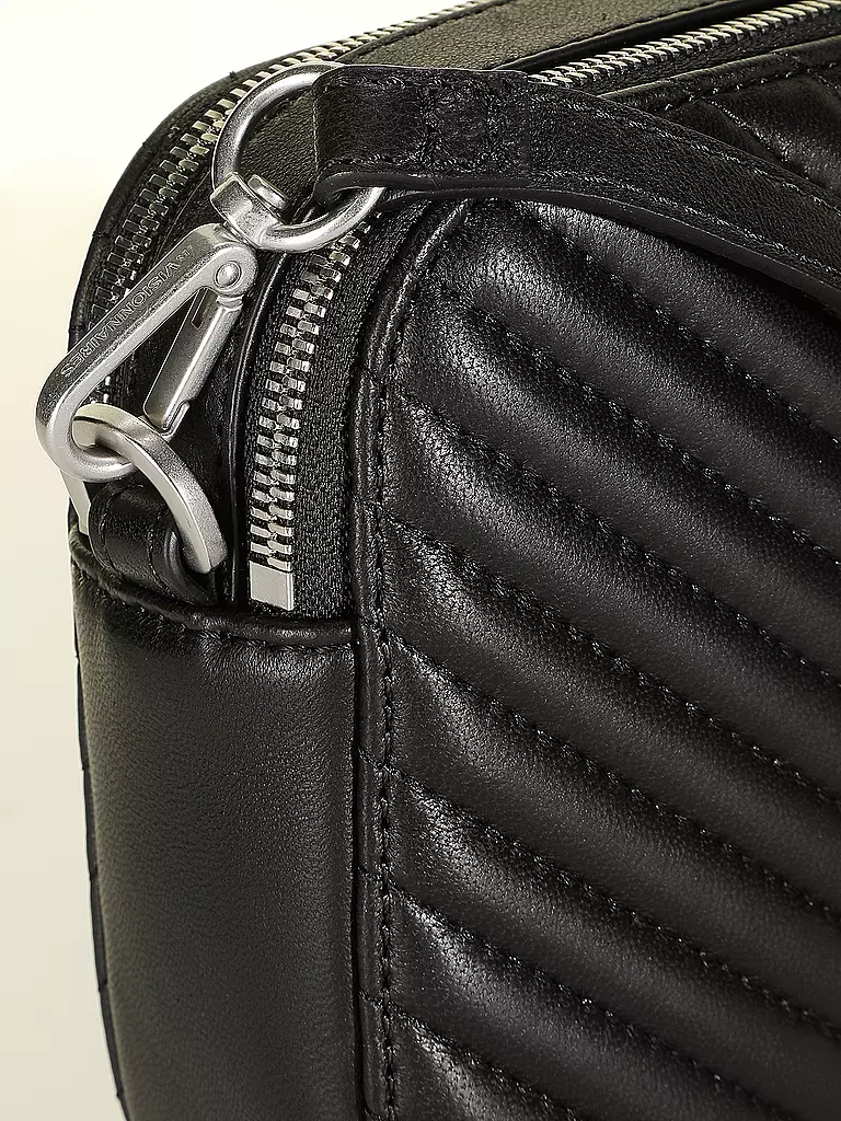 LES VISIONNAIRES Ledertasche - Mini Bag LOLA QUILTING schwarz