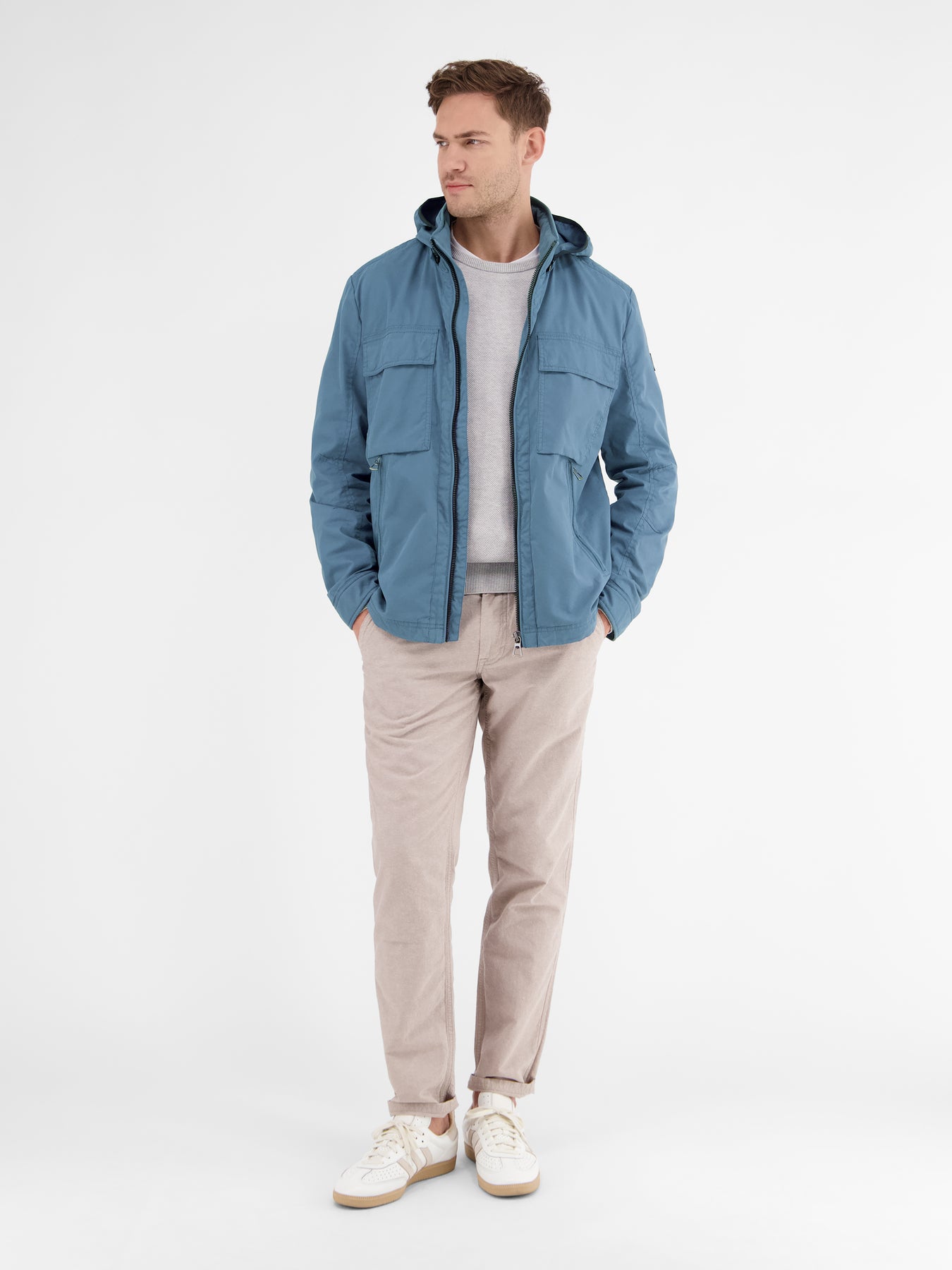 Shell-Blouson mit abnehmbarer Kapuze