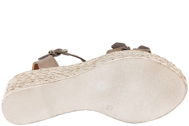 TIM OG SIMONSEN OLGA LINO SANDAL I LYSEBRUNT SKIND