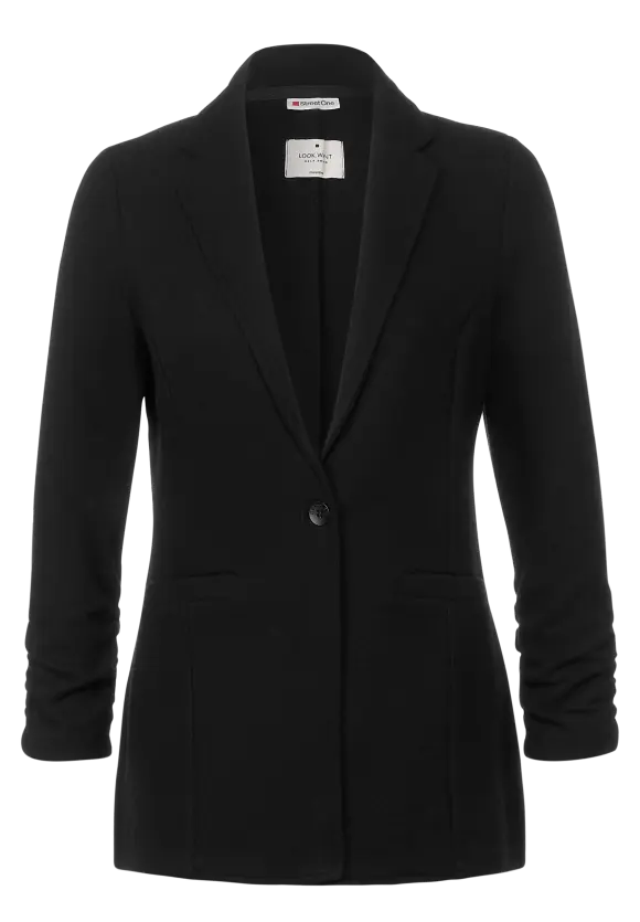 Longblazer mit Raffung - Black