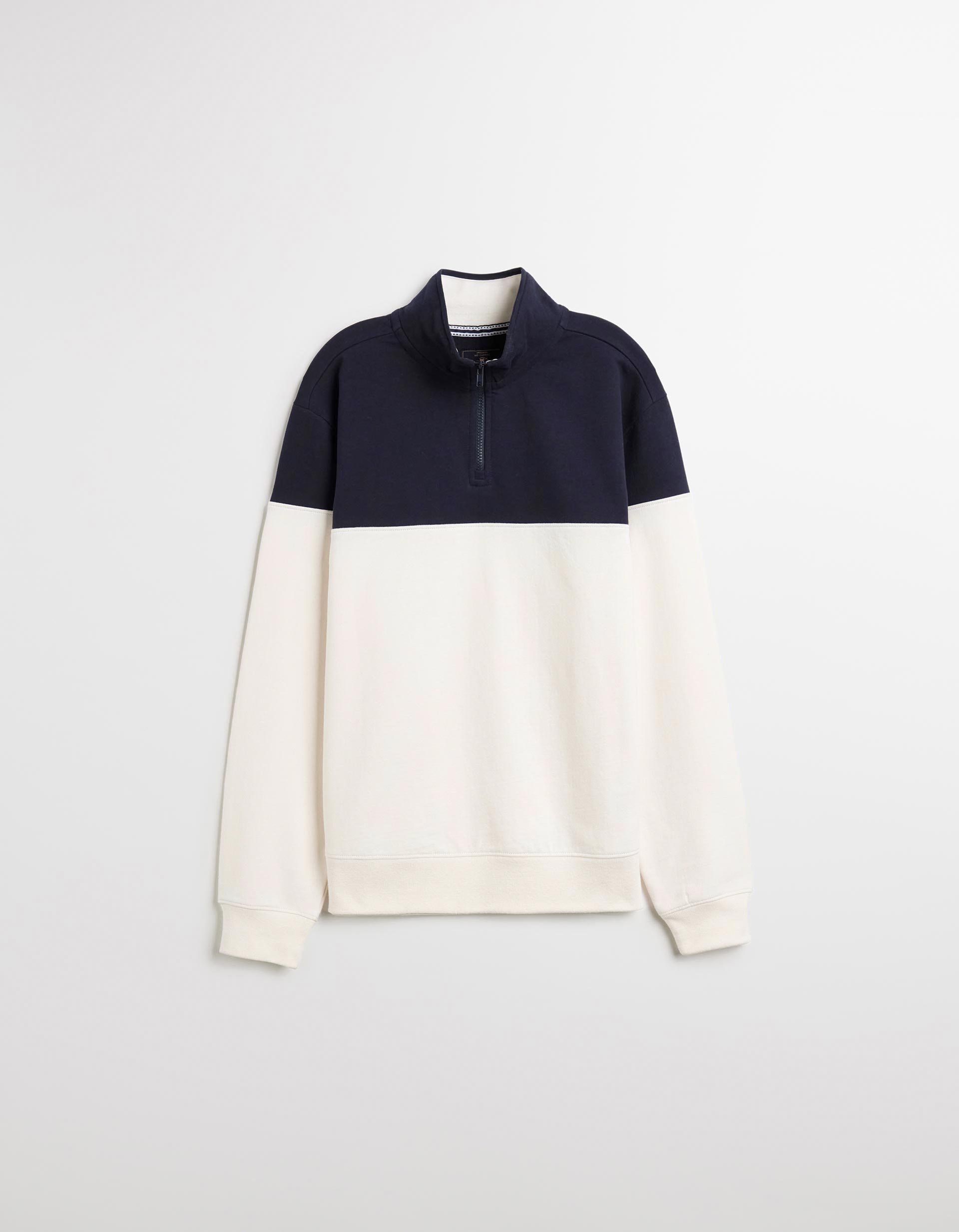 Sweatshirt com Fecho, Homem, Bege Claro