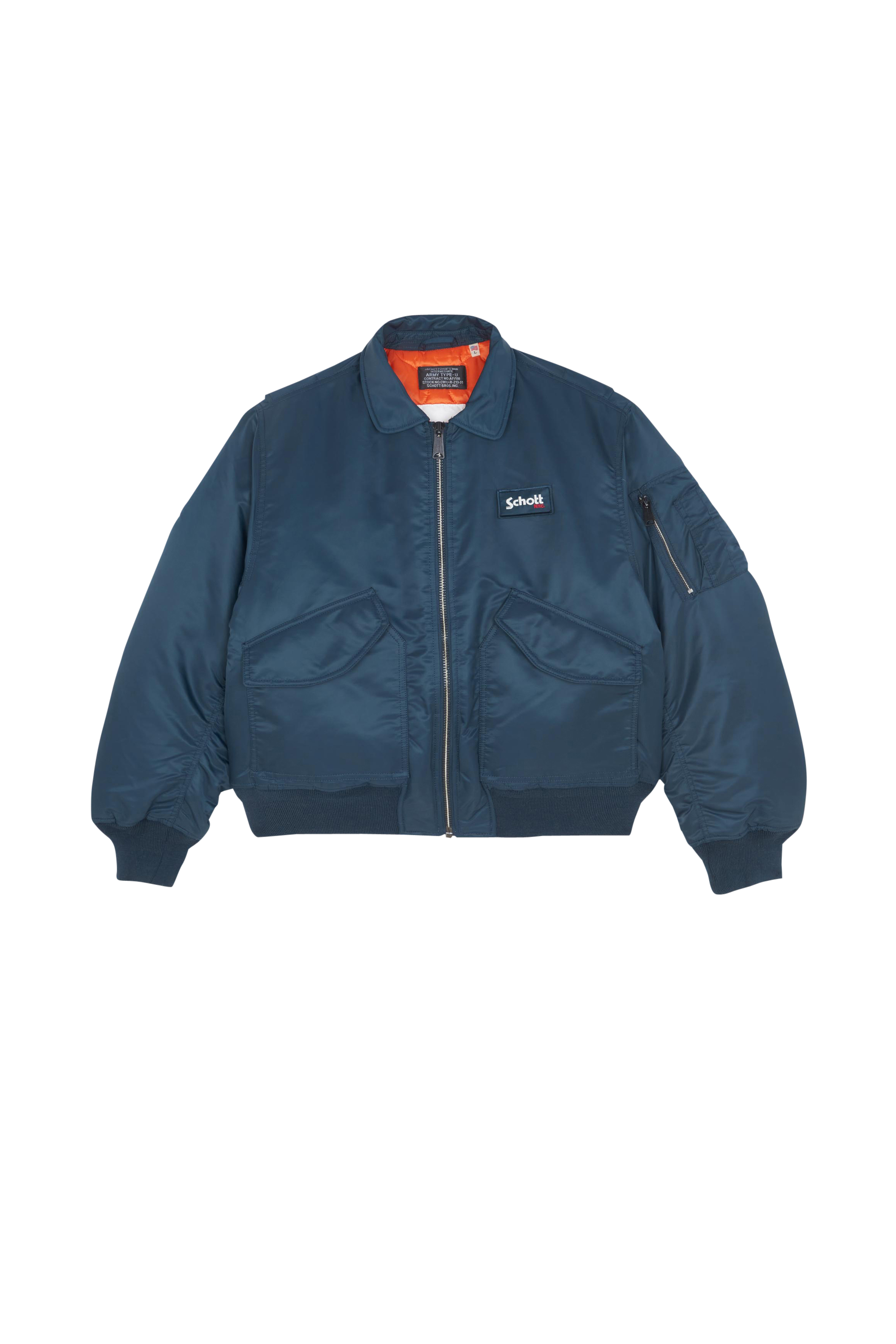 SCHOTT Bomber 210-90-RS Bleu