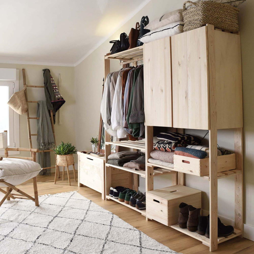 Etagère en pin massif nova 76.5 x 38.5 x 174.5 cm