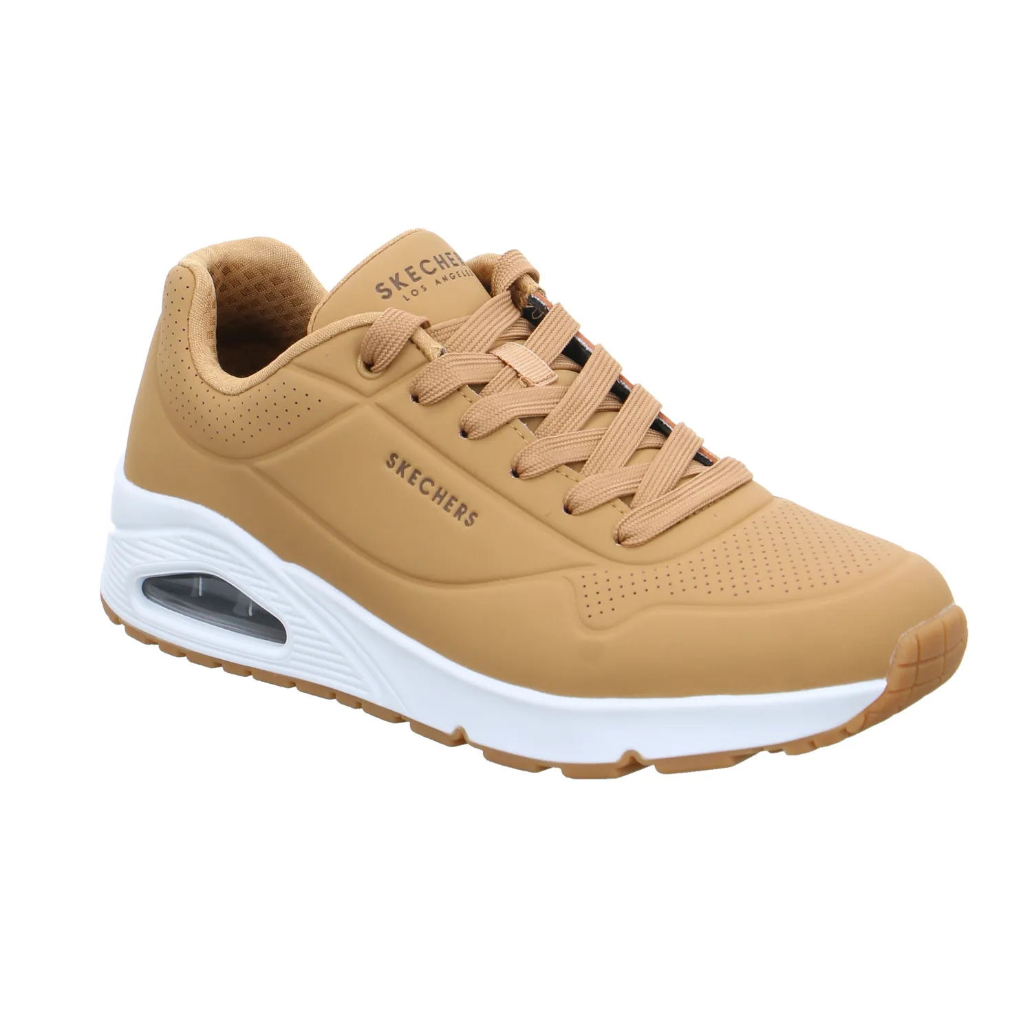 SKECHERS Halbschuhe Sneaker Beige Lederimitat