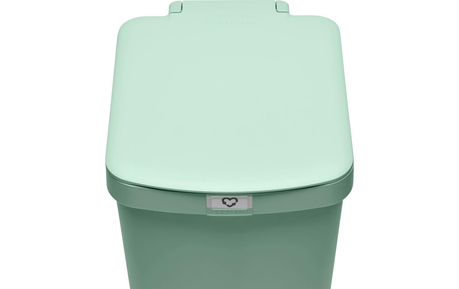 Recyclingbehälter StepUp 25 l, GrünTreteimer für Recyclingmaterialien