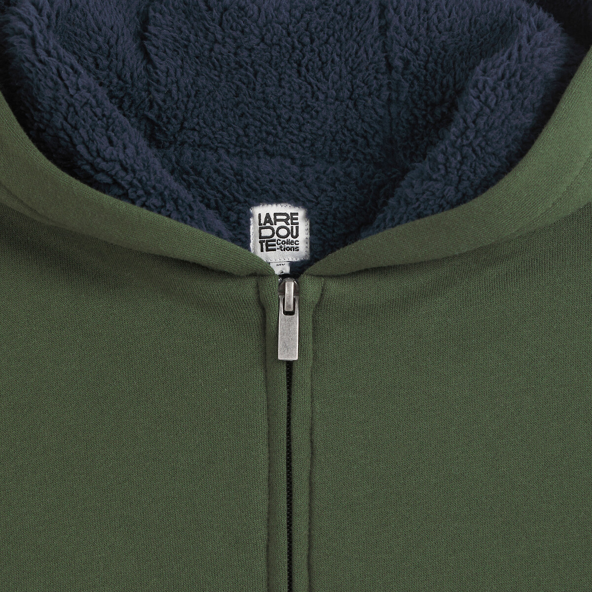 COLEÇÕES LA REDOUTE<br>Moletom com zíper em fleece, forrado com sherpa