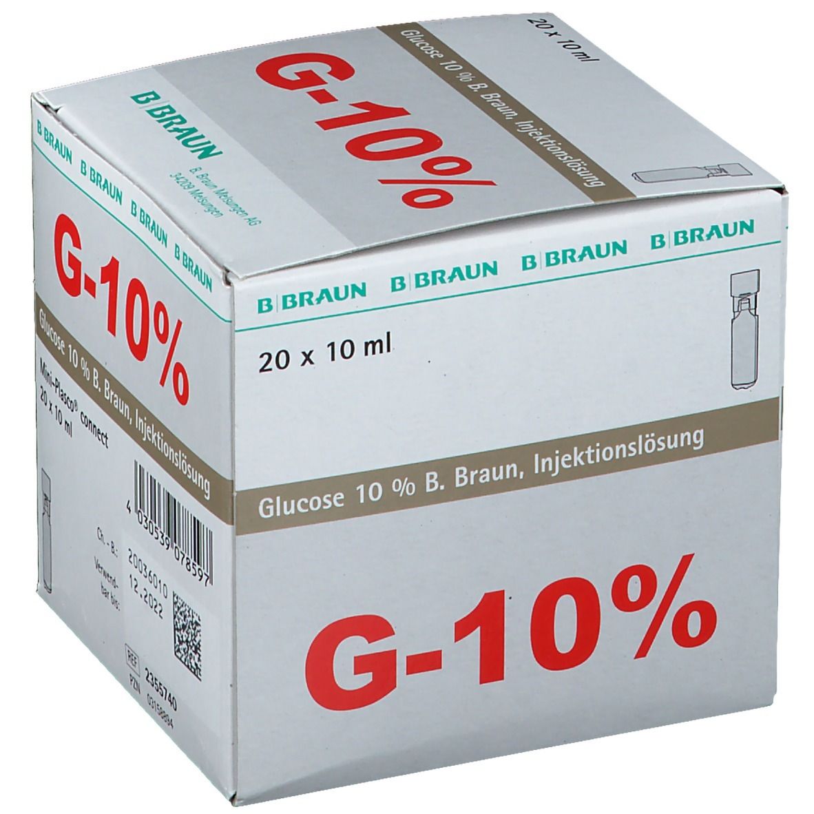 Glucose 10 % B. Braun Mini-Plasco® connect Injektionslösung