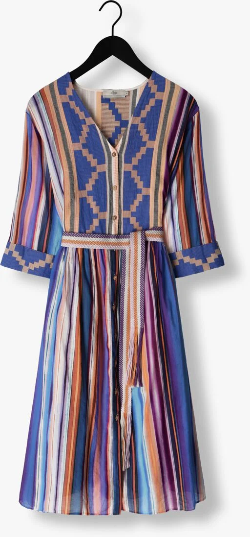 DEVOTION blauwe devotion midi jurk poisses