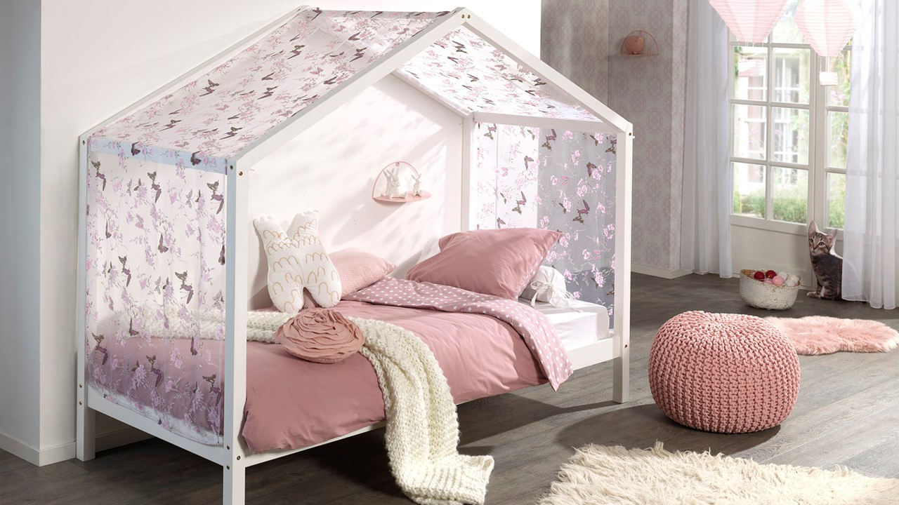 Textielset voor huisbed Dallas wit