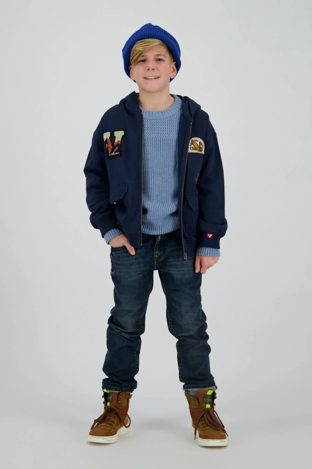 Vingino slim fit jeans dark blue denim