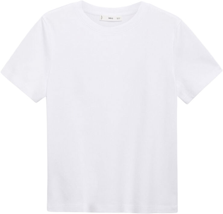 MANGO Basic 100% cotton t-shirt White
