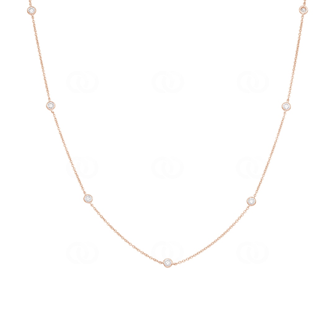 0.33 Karat Diamantencollier 750/18 K Roségold