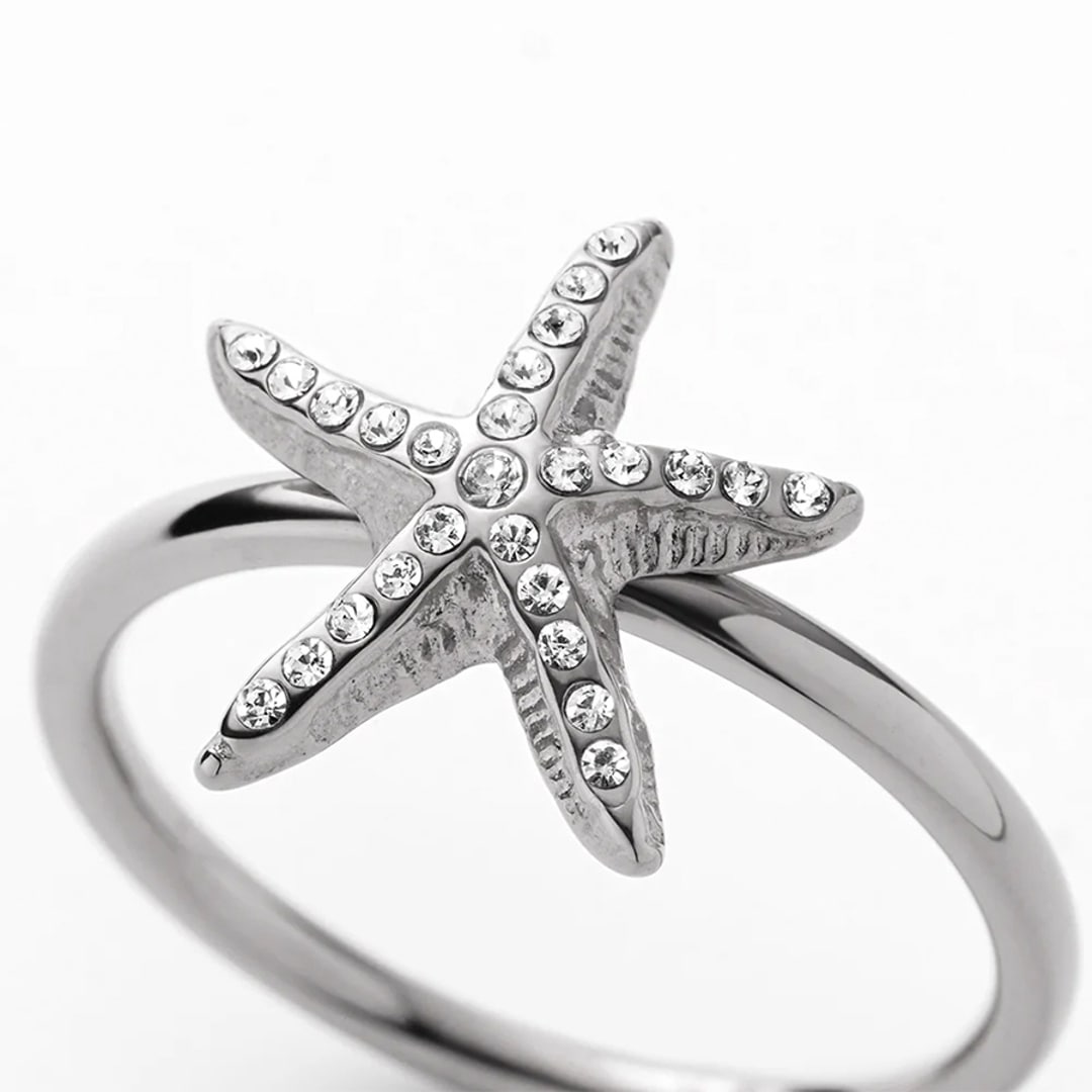Paul Hewitt Damenring Sea Star Marinium Ocean Steel Silbrig
