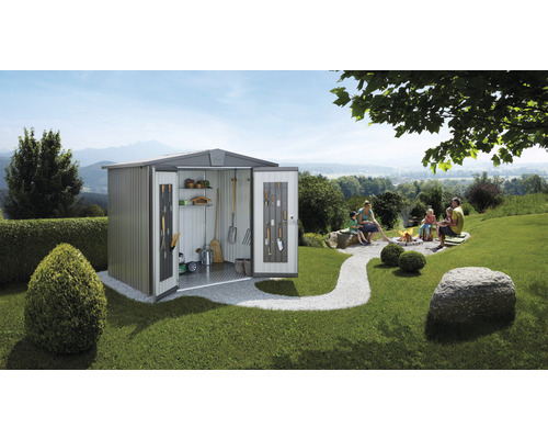 Biohort Europa tuinhuis, maat 3, 244 x 156 cm, zilver-metallic