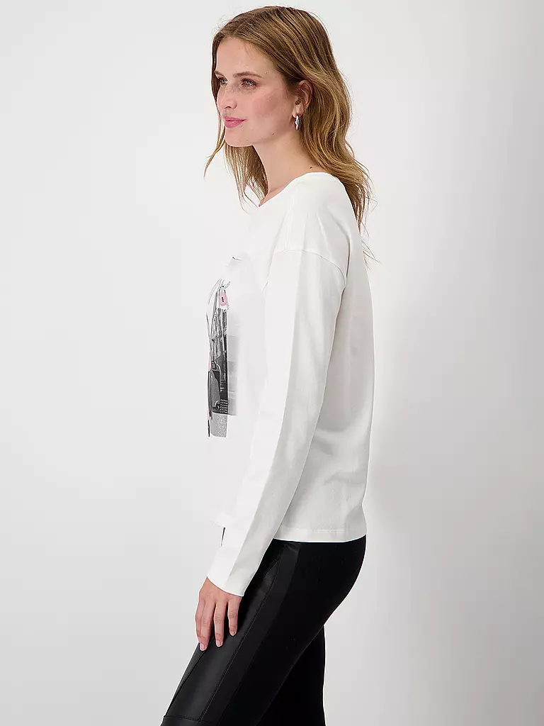 MONARI Langarmshirt creme