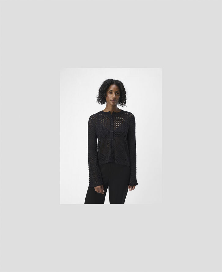 Object OBJHELENA L/S CARDIGAN 134 Black
