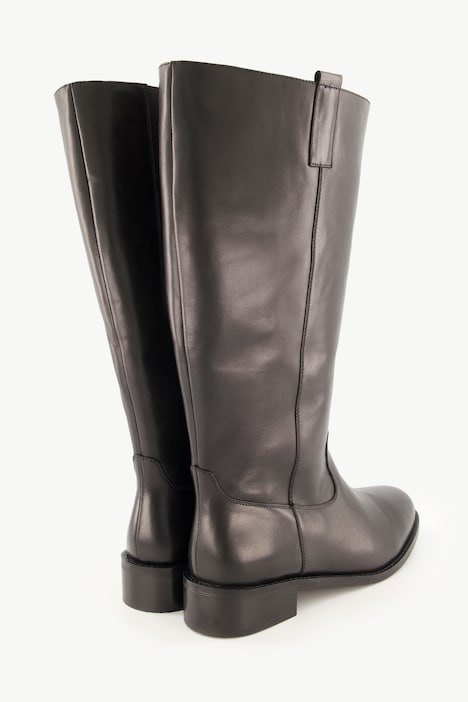 Lederstiefel, XL-Schaft, Zipper, Weite H