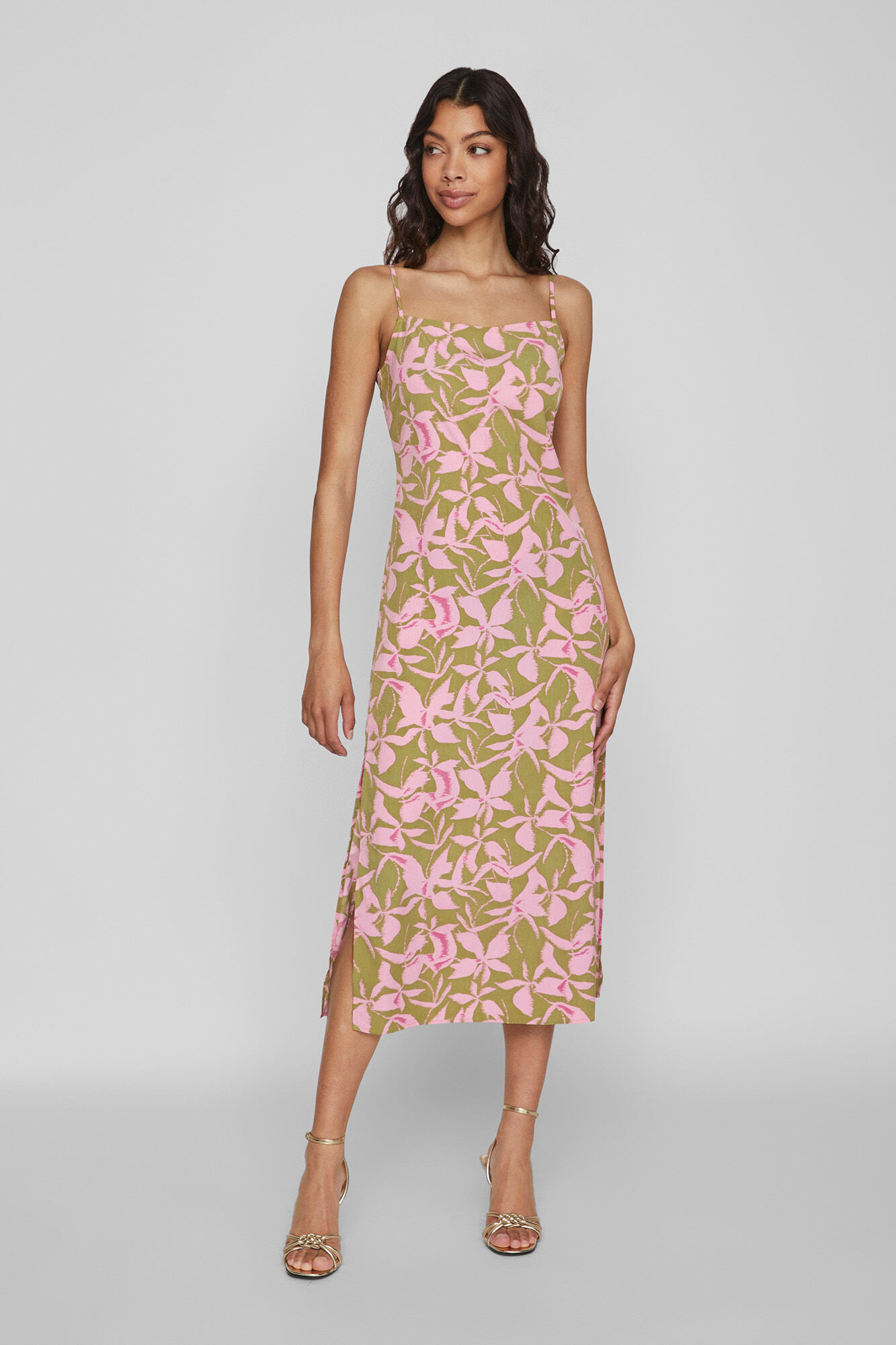Vestido longo sem alças