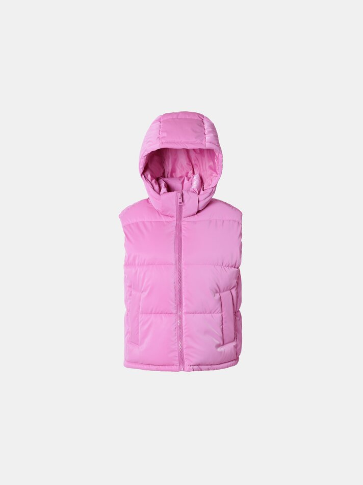 Colete curto acolchoado - Rosa