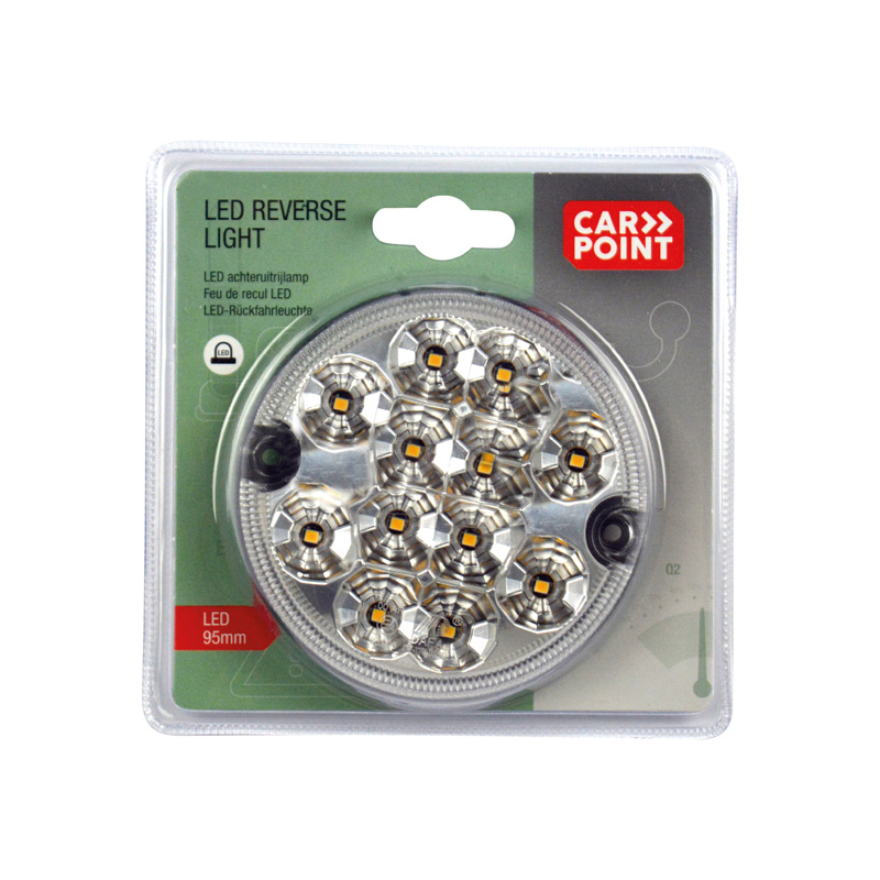 Carpoint 95 mm Rond LED achteruitrijlamp
