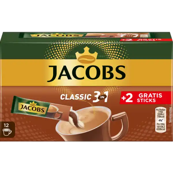 3in1 Instantkaffee Sticks