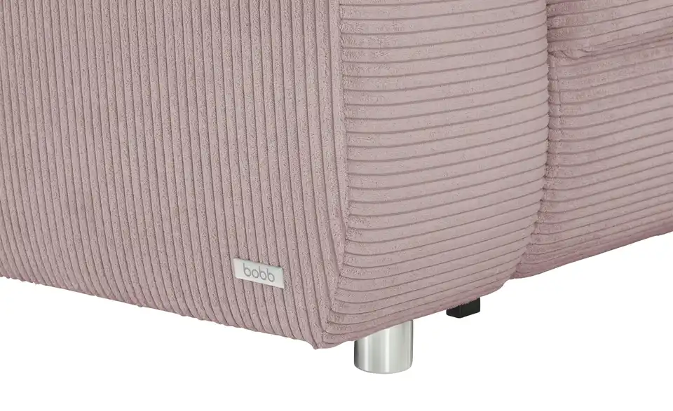 Ecksofa Arissa de Luxe Rosa rechts Cordstoff