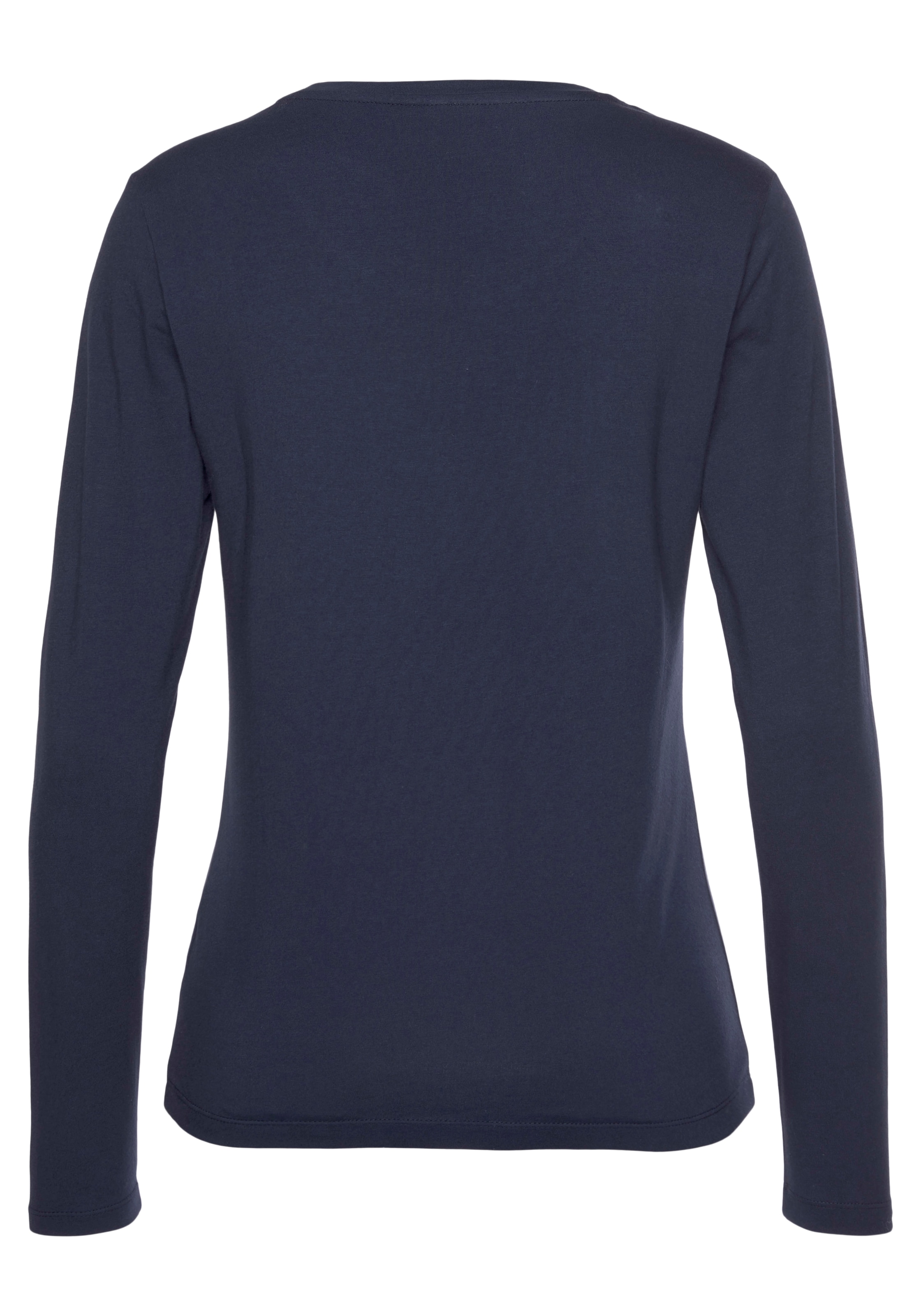 Eastwind Langarmshirt , Langarm,  im Basic-Stil,  Rundhalsausschnitt,  aus Baumwolle