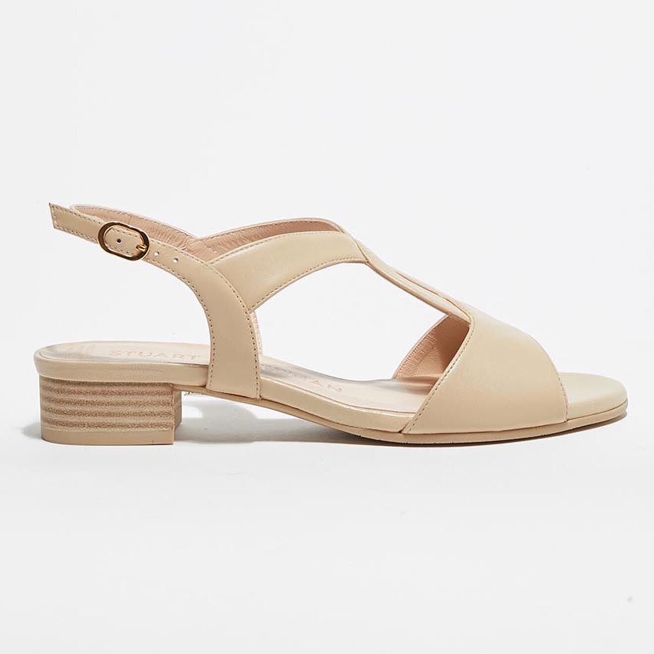 Stuart Weitzman Sandales en Cuir Shalena beiges