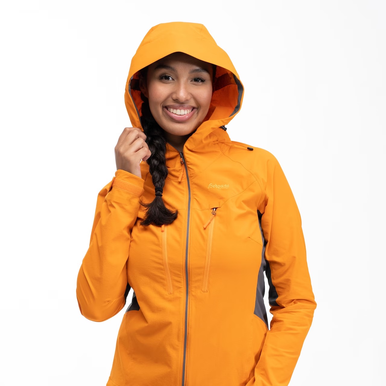 Cecilie Mountain Softshell Jacket Dame Cloudberry Yellow/Solid Dark Grey