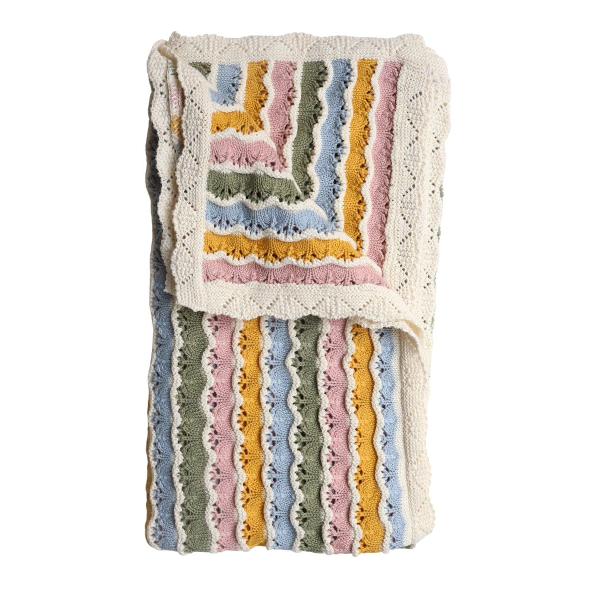 Couverture en tricot multicolore Amande