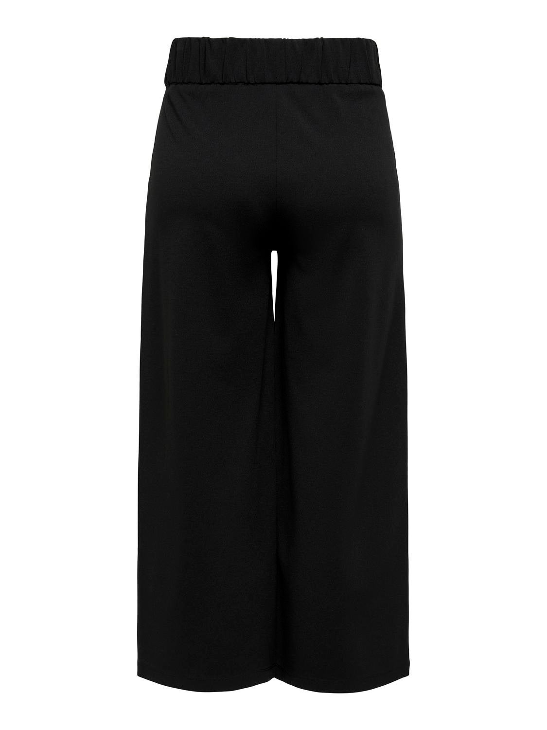JDYGEGGO Hohe Taille Weiter Beinschnitt Hose mit weitem Beinschnitt Black