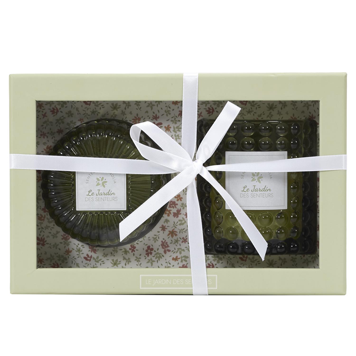 BOUGIE PARFUMEE X2 PIECES COFFRET JARDIN