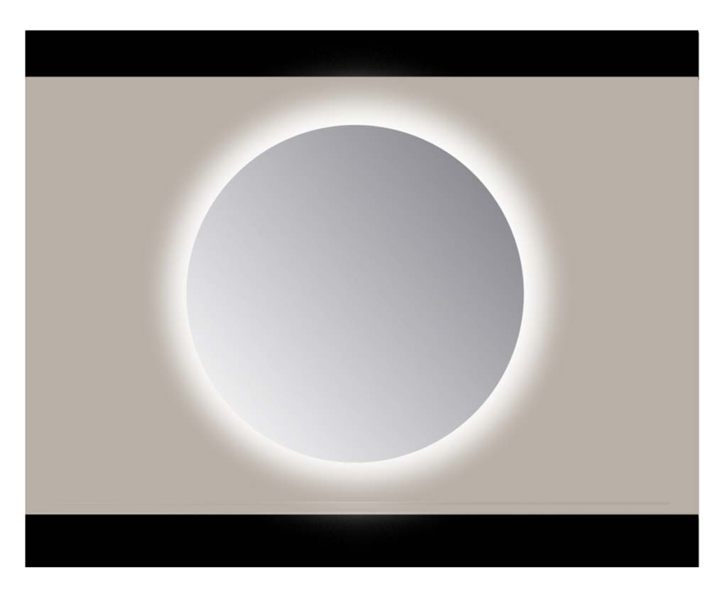 Sanicare Q-mirrors spiegel rond 85 cm. PP geslepen rondom Ambiance Cold White leds (zonder sensor)
