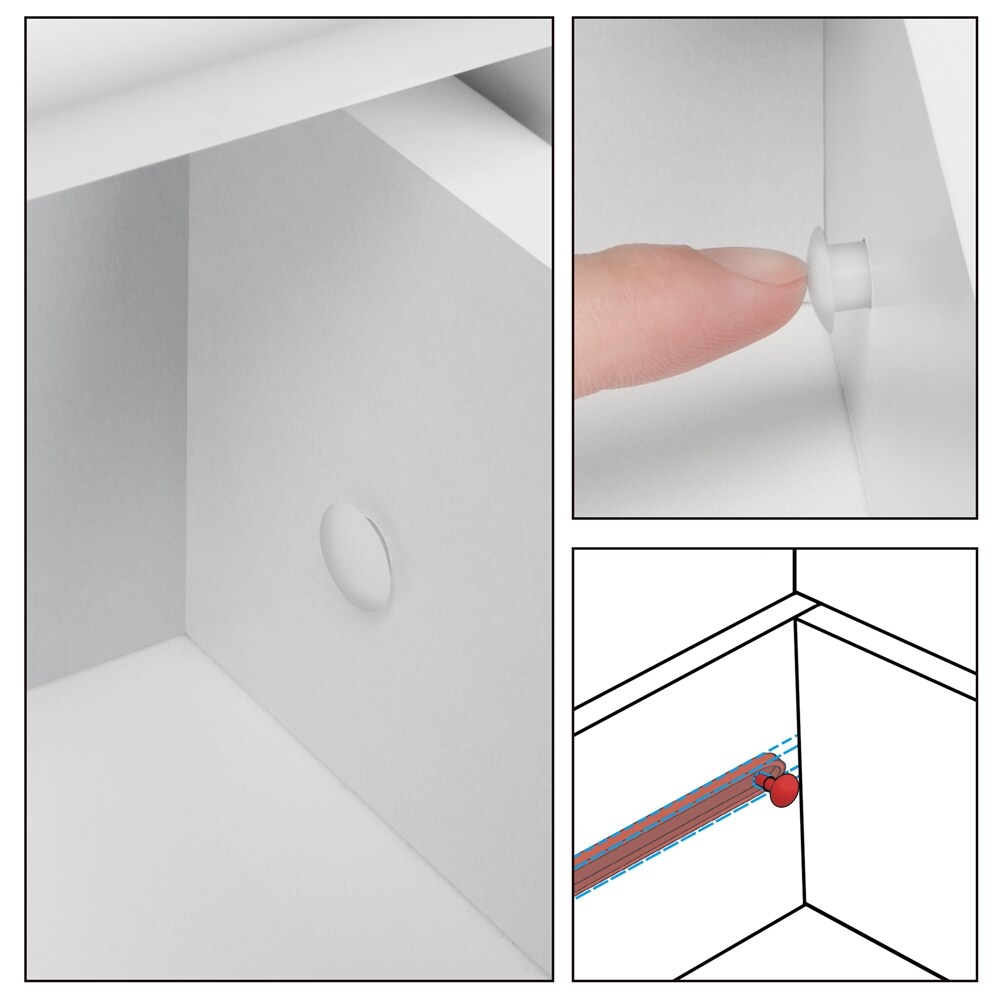 Yaheetech Beistelltisch Nachttisch Ablagetisch Telefontisch Nachtschrank Konsole Kommode weiß mit Schublade und Ablage 40 x 30 x 61 cm, Weiß