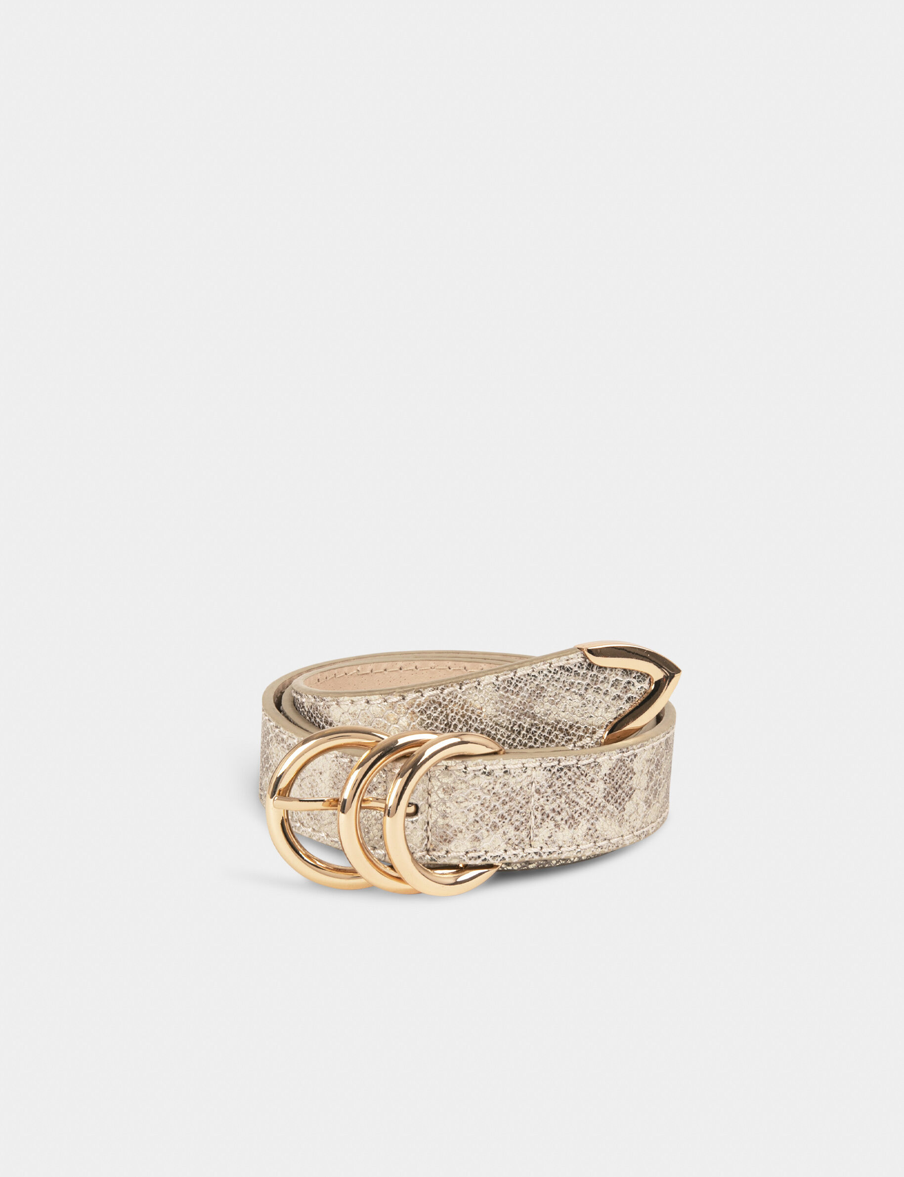 Ceinture effet python dore femme - dore