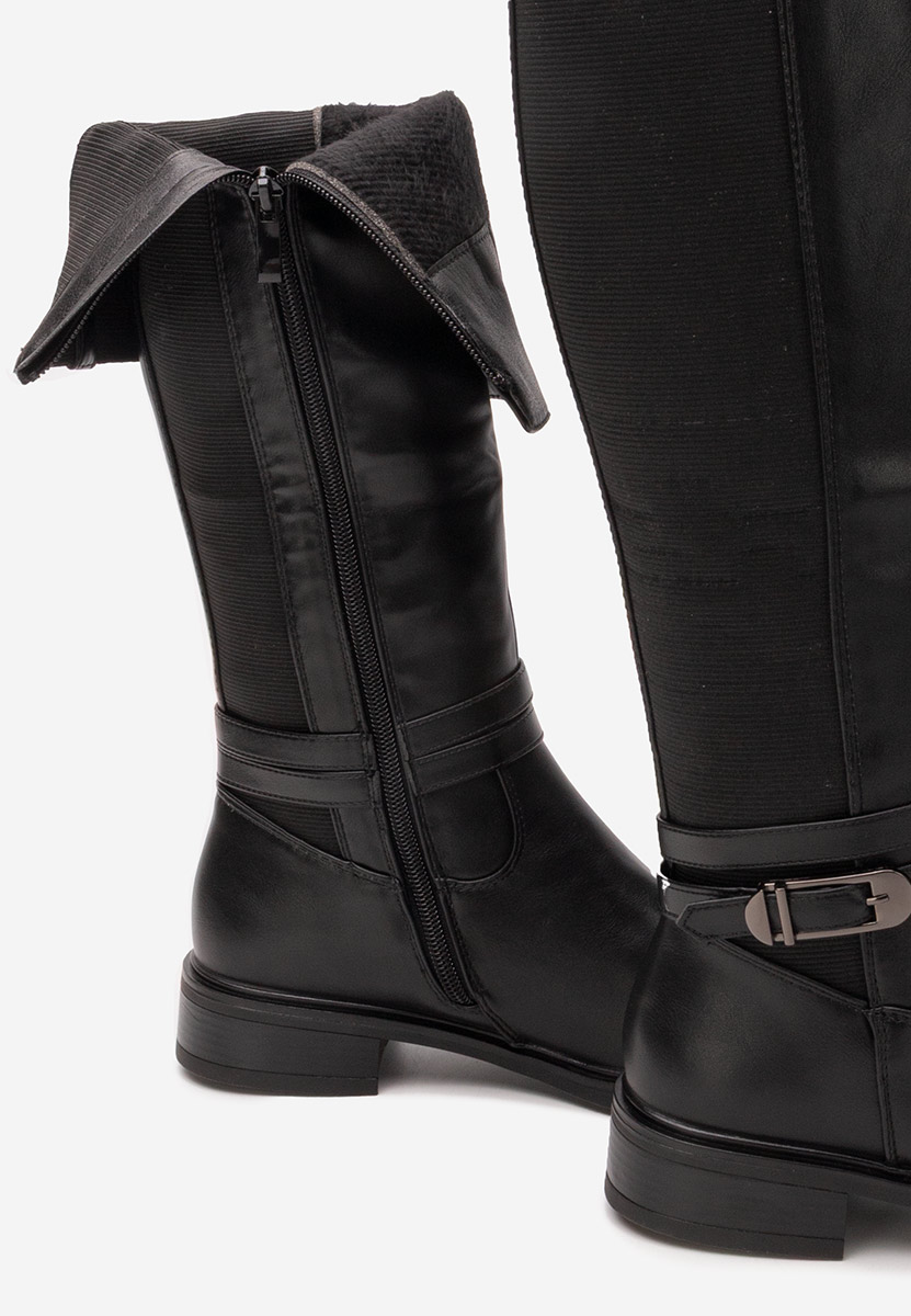 Bottes à petit talon noires Raquell