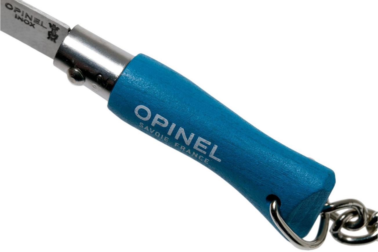 Opinel zakmes No. 02RV Keyring zakmes, Cyan Blue