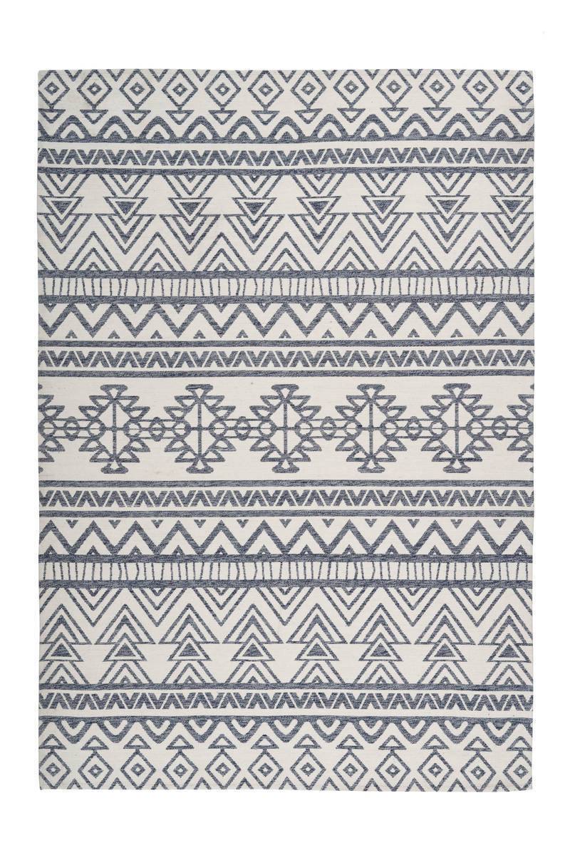 Outdoor-Kurzflorteppich YOGA 500 - anthrazit-elfenbein - 80x150 cm