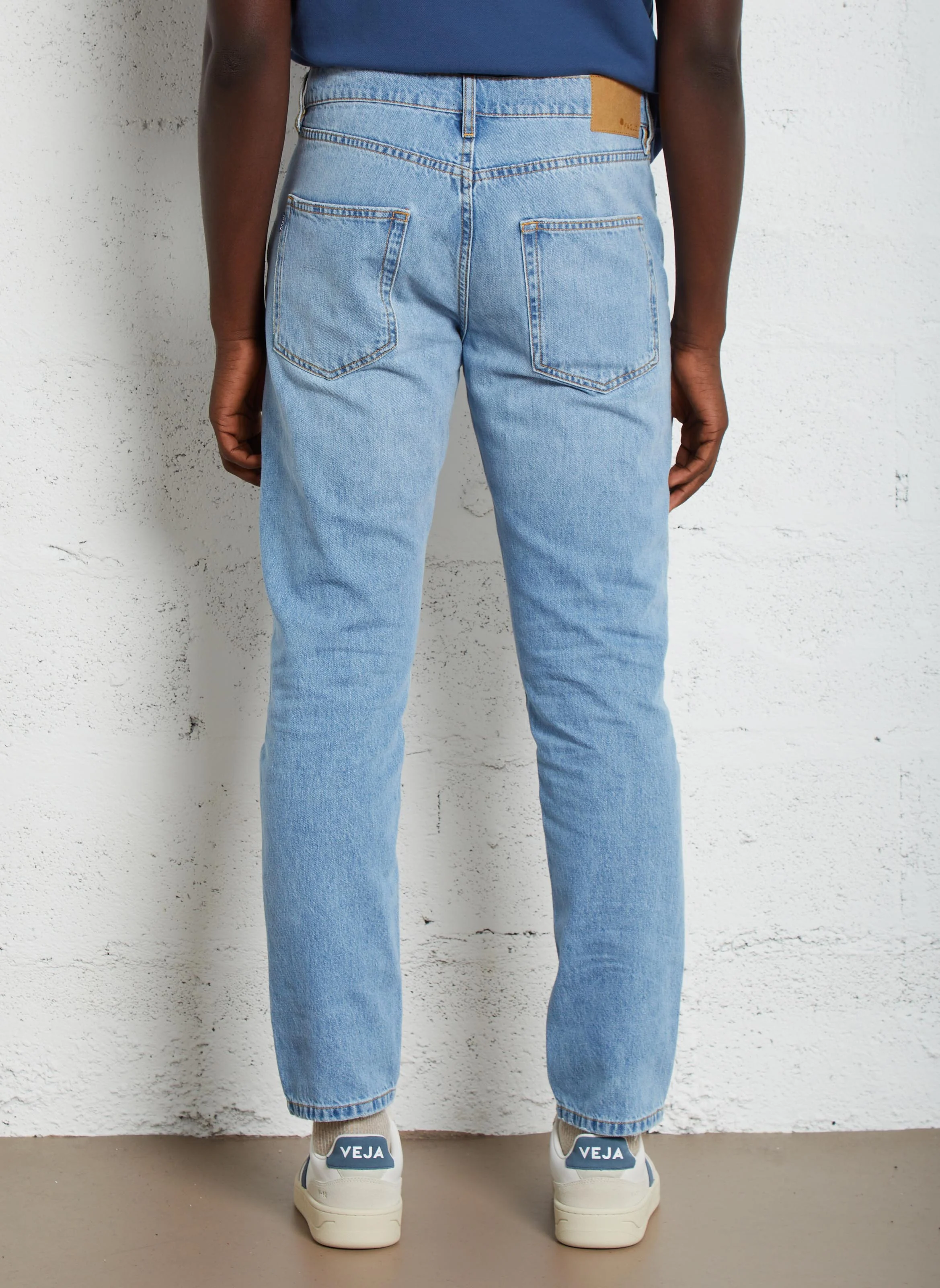 Jean droit en denim| Bleu