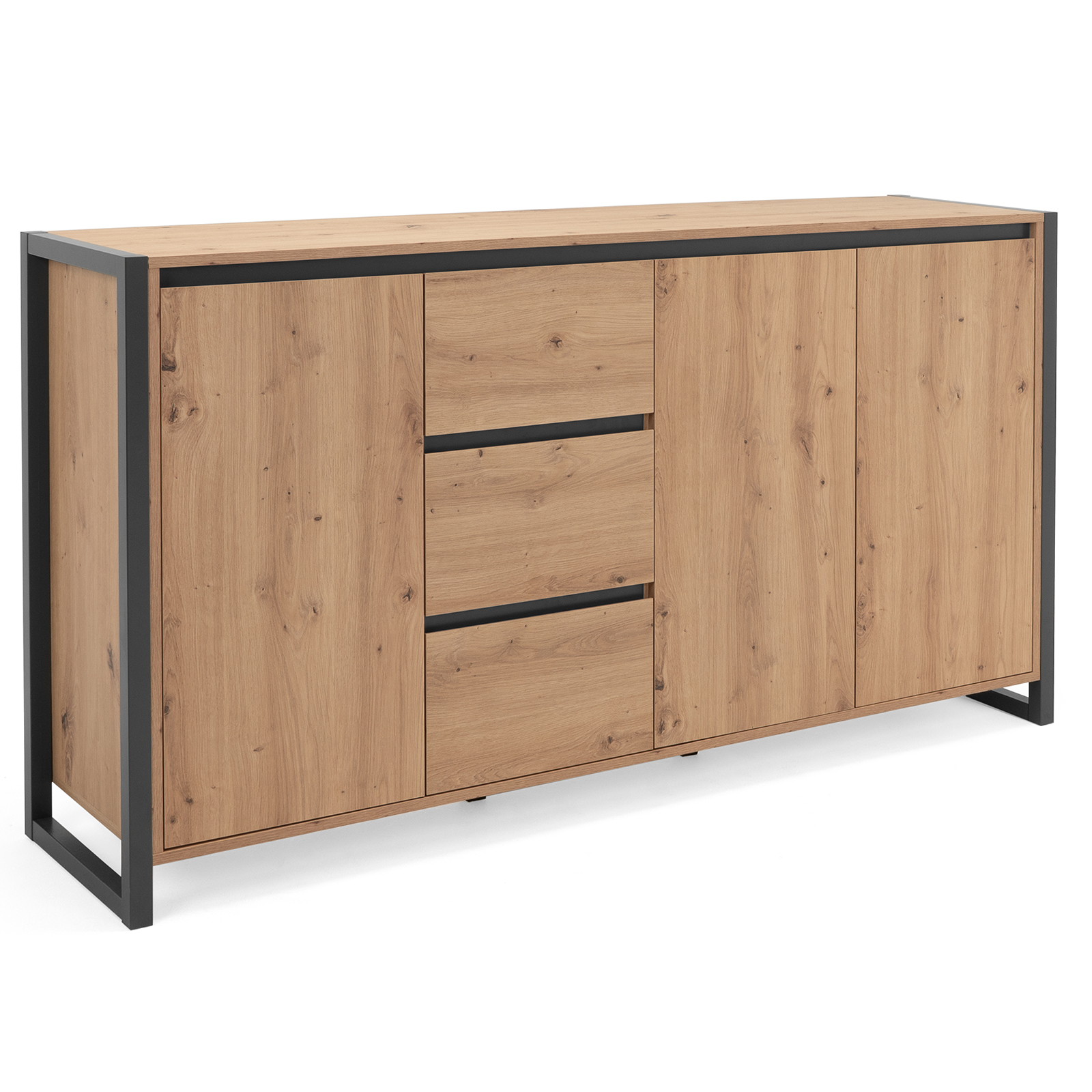 Kommode DENVER - Artisan Eiche-anthrazit - 160 cm