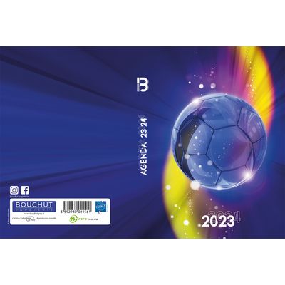 Agenda Sport - 1 jour par page - 12,5 x 17,5 cm - football - Bouchut