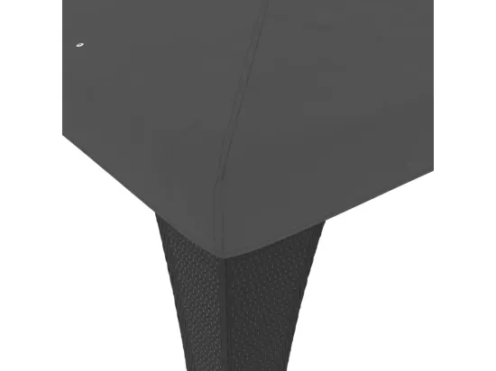 Tonnelle à double toit anthracite 2,98x2,98 m acier