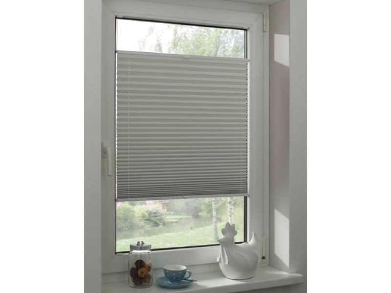 Gardinia Plissée Concept Thermo, Grau, 70 x 130 cm Blickdichtes Plissee